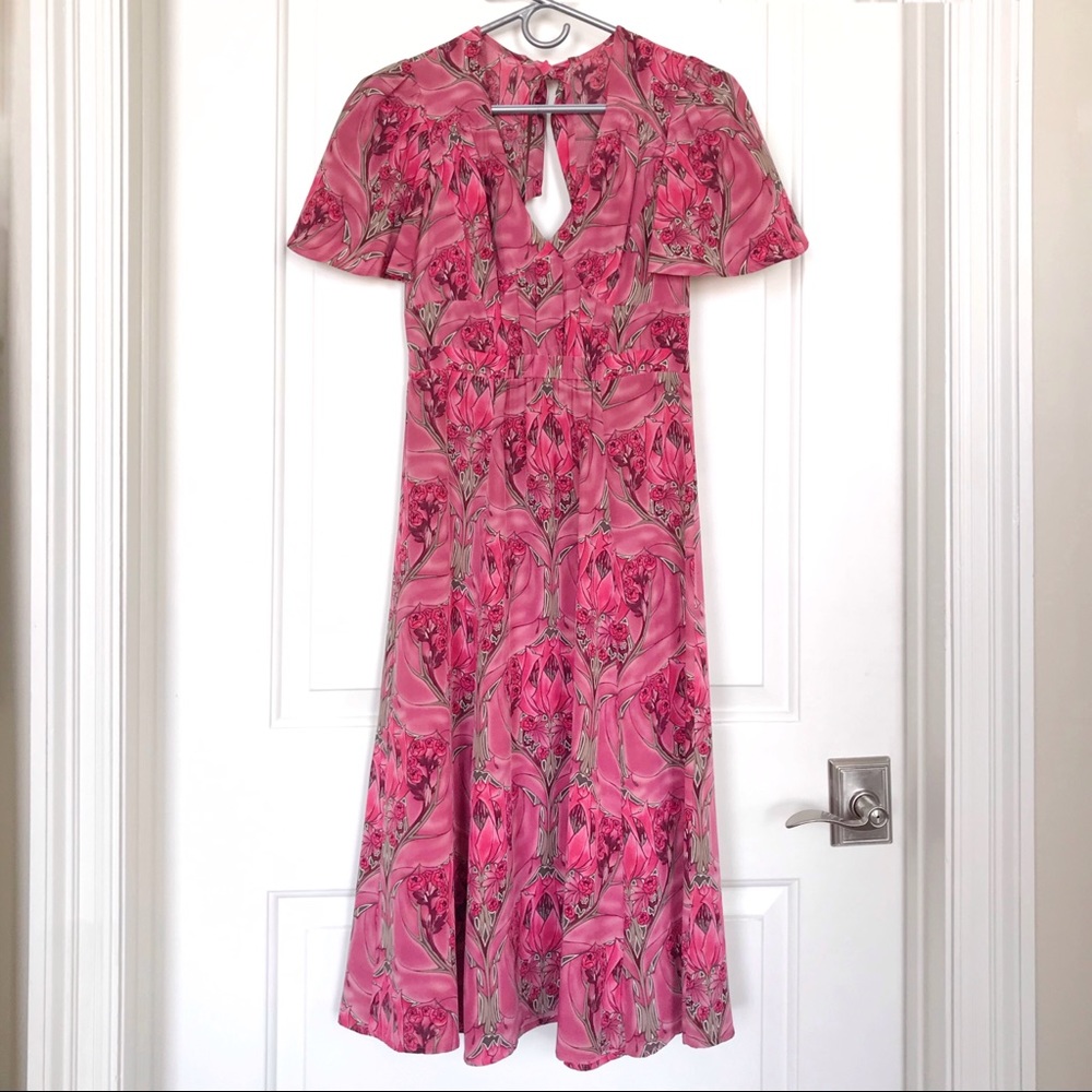 Plenty by Tracy Reese pink silk boho dress